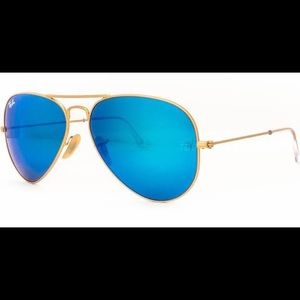 Blue Flash Aviator Ray Bans